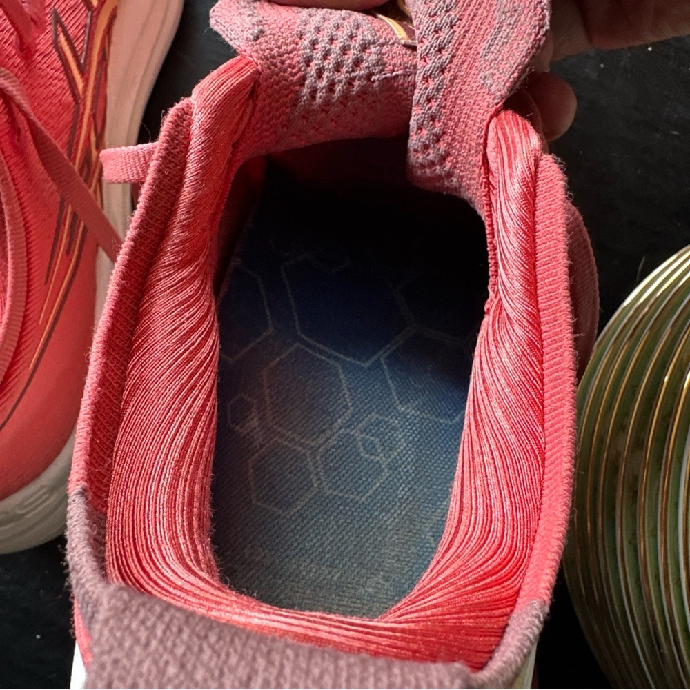 Asics Gel-Nimbus 27 Dark Pink Clay Orange glow running sneakers 8.5 - Picture 9 of 15